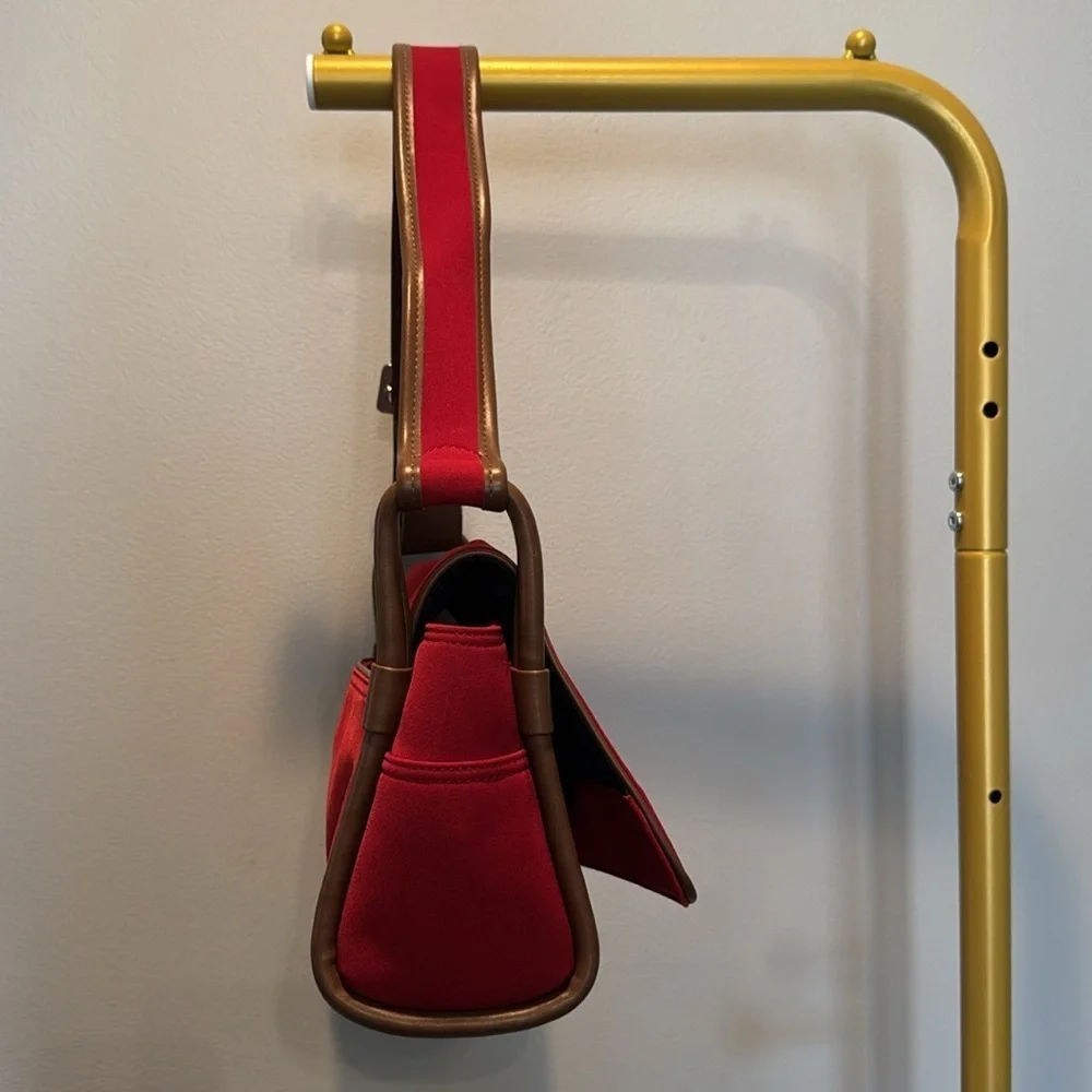 Anne Klein red handbag or shoulder bag EUC